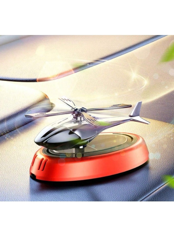 ATM Solar-Powered Rotating Helicopter Car Fragrance Diffuser with Gardenia Scent  - Image 1