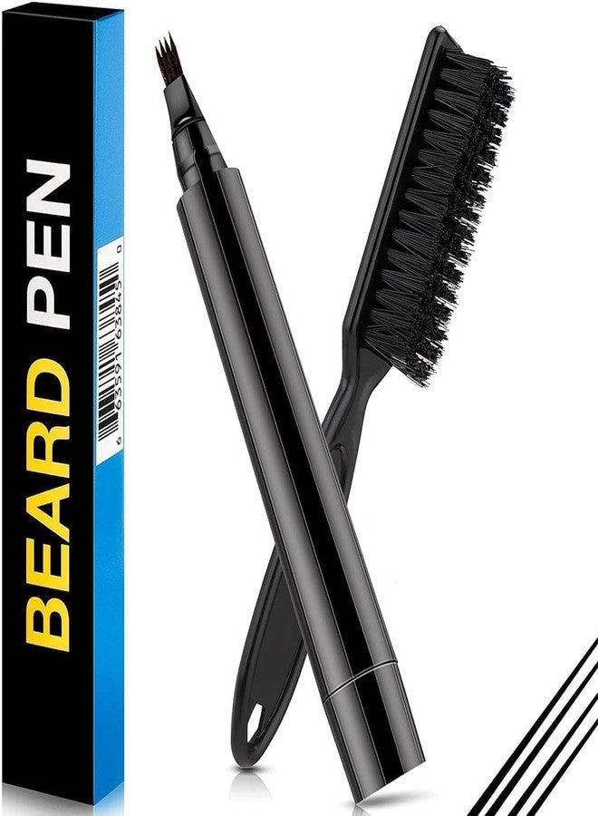FIRAWER Premium Beard Filler Pen Kit - Waterproof Beard Pencil with Blending Brush | Instant Coverage for Patchy Beard & Mustache | Natural Hair-Like Strokes - Image 1