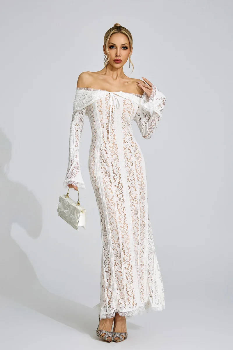 Catchall  Ffraid Lace Maxi Dress for Women | Best Price UAE