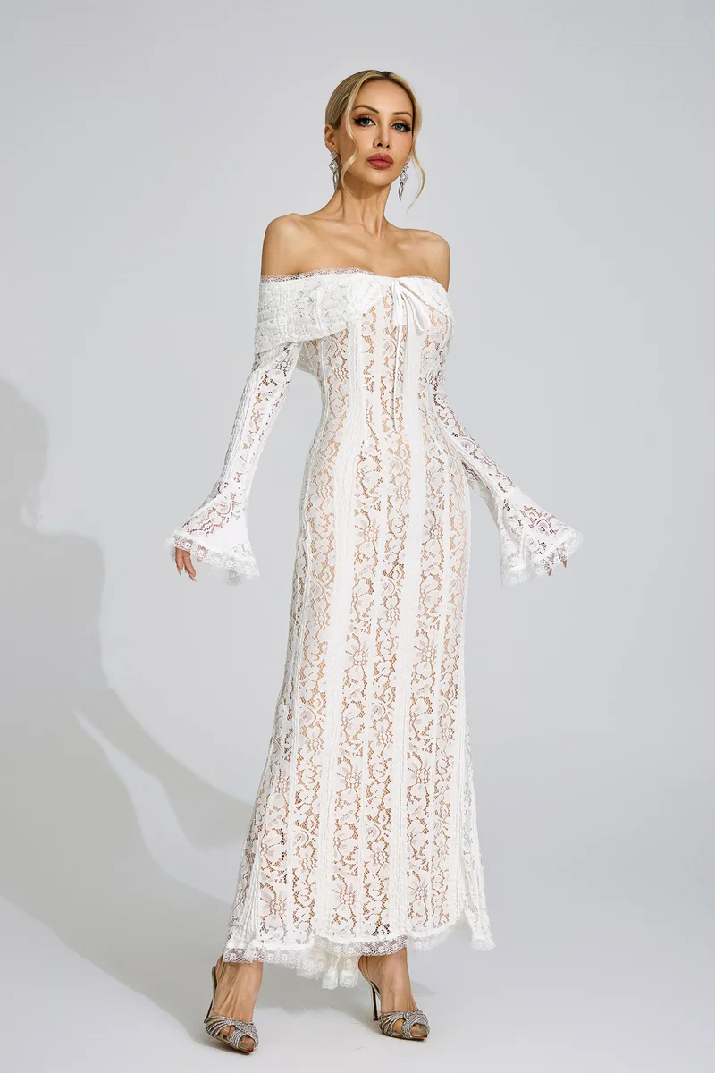 Catchall  Ffraid Lace Maxi Dress for Women | Best Price UAE