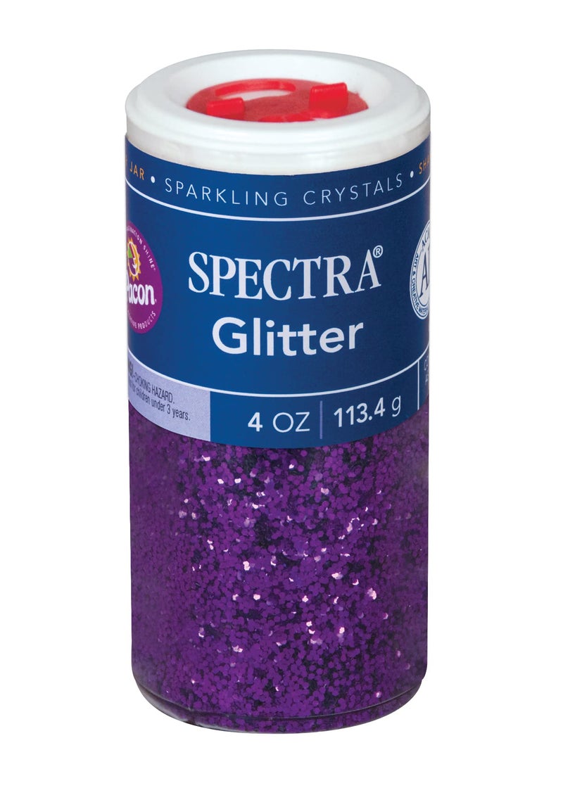 Spectra Arts & Crafts Glitter, Purple, 4 oz, 1 Jar - Image 1