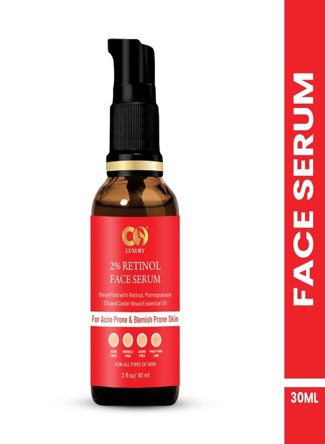 CO LUXURY 2% Retinol & Pomegranate Anti Ageing Serum for Face| Boosts Collagen | Reduces Fine Lines & Wrinkles| For Mature, Combination & Dry Skin | Fights Signs of Ageing, 30ml - Image 2
