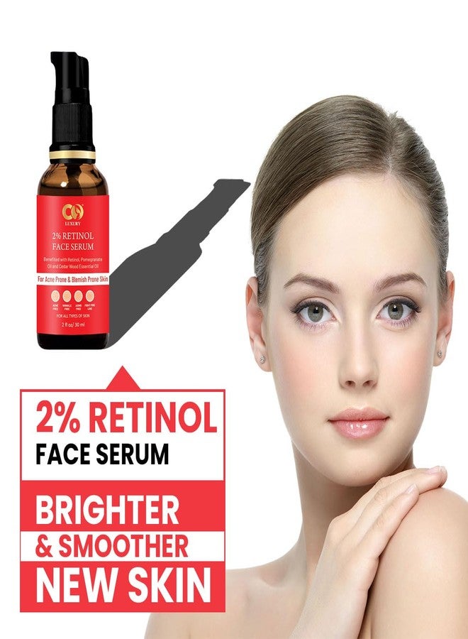 CO LUXURY 2% Retinol & Pomegranate Anti Ageing Serum for Face| Boosts Collagen | Reduces Fine Lines & Wrinkles| For Mature, Combination & Dry Skin | Fights Signs of Ageing, 30ml - Image 5