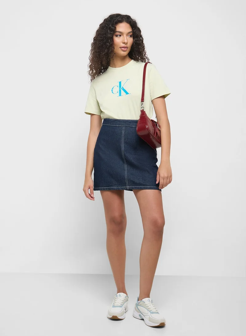Calvin Klein Jeans  Logo Crew Neck T-Shirt for Women | Best Price UAE