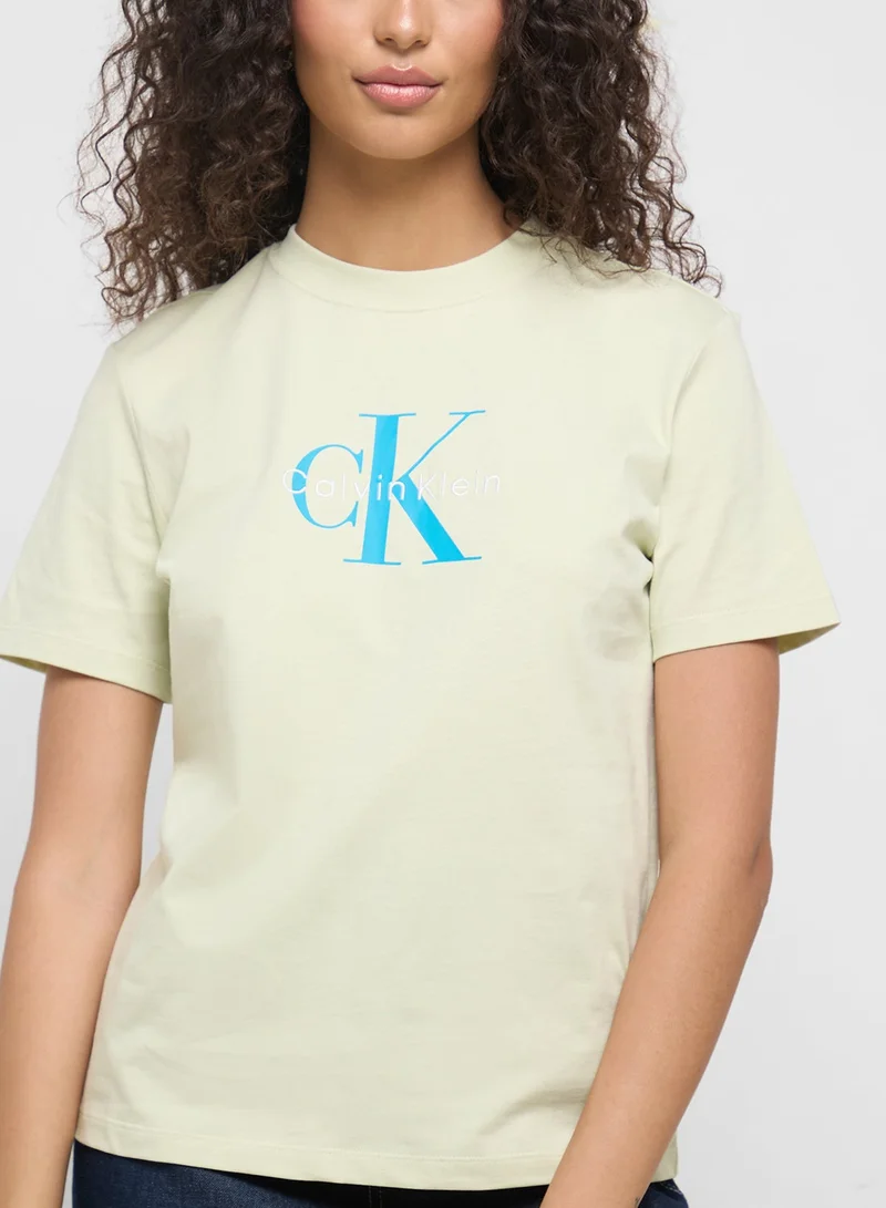 Calvin Klein Jeans  Logo Crew Neck T-Shirt for Women | Best Price UAE