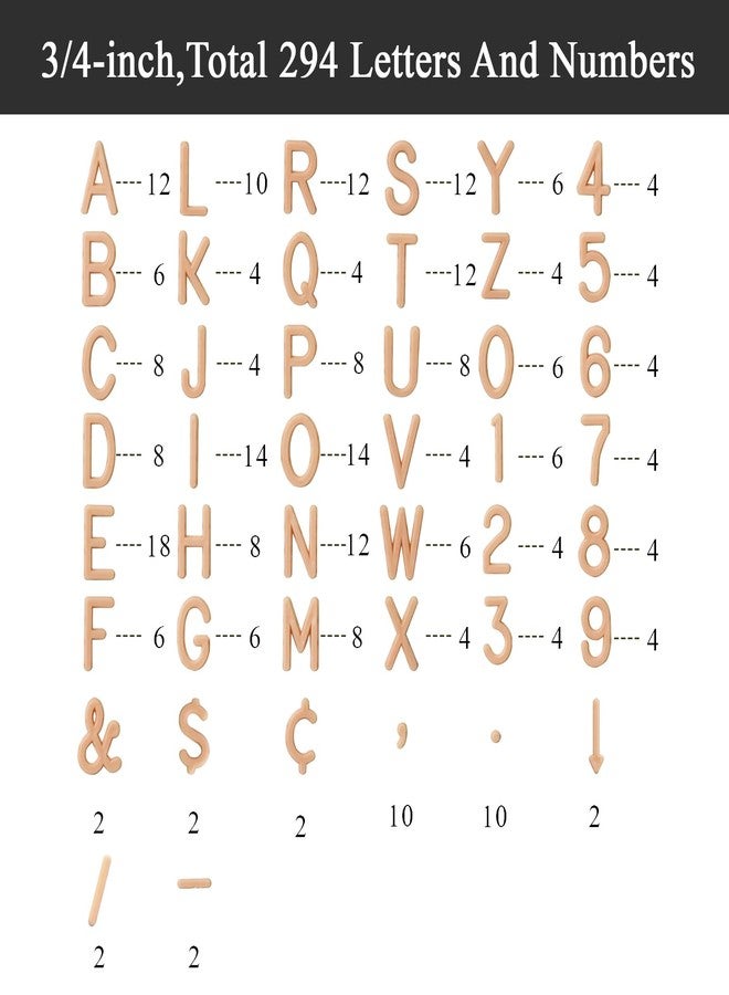 C CRYSTAL LEMON Felt Board Letters - 294-Pcs, Pink Letters for Letter Boards with Numbers and Symbols, 3/4-inch Message Board Letters for Felt Board - Image 3