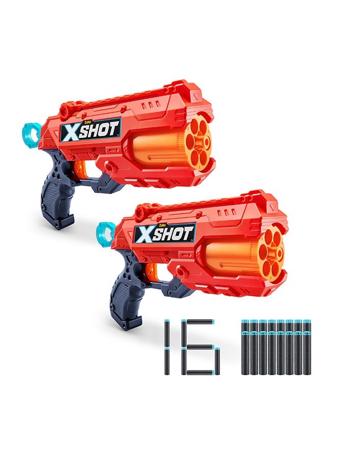 X-Shot Excel Reflex-6 Double Pack -Action Aiming Game For Kids, Teen, Adults Boys & Girls, Outdoor Holiday Activities, Gifts For Kids Ages 8+ - Image 1