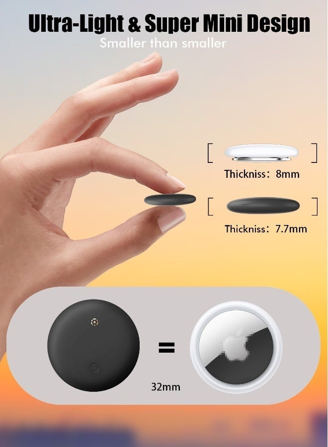 YUJA Smart Tracker Item Finder for Apple Find My (iOS Only), Super MINI Size Key Finder Item Locator for Luggage,Wallet,Bicycle and More, IPX6 Waterproof Works Like Apple Airtag(Black-1 Pack) - Image 3