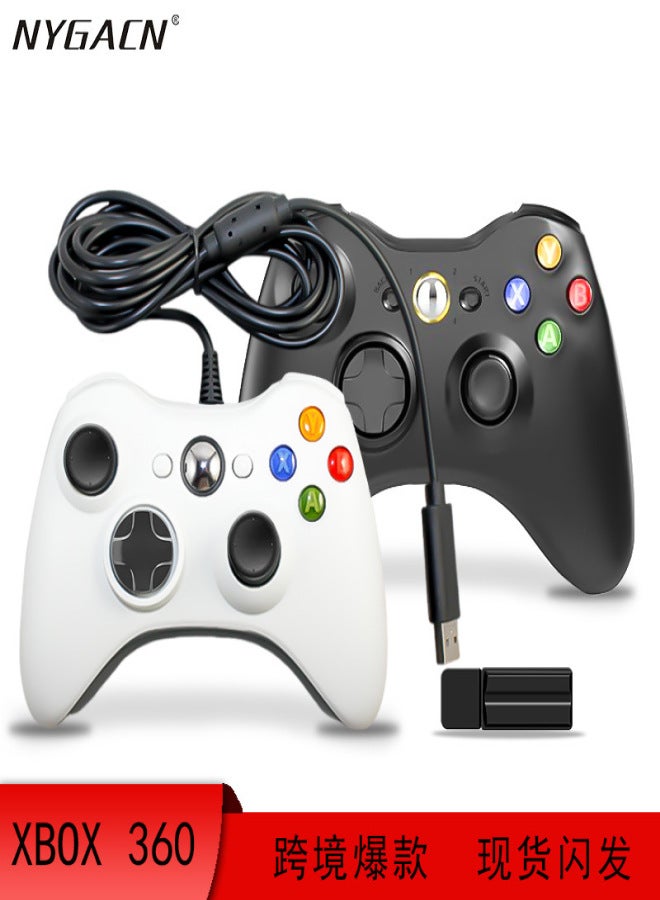 Xbox 360 wired/wireless game controller PC computer/p3/Android xbox one shared arcade controller Wireless 2.4G xbox one controller black (supports xone host win10 system computer) - Image 3