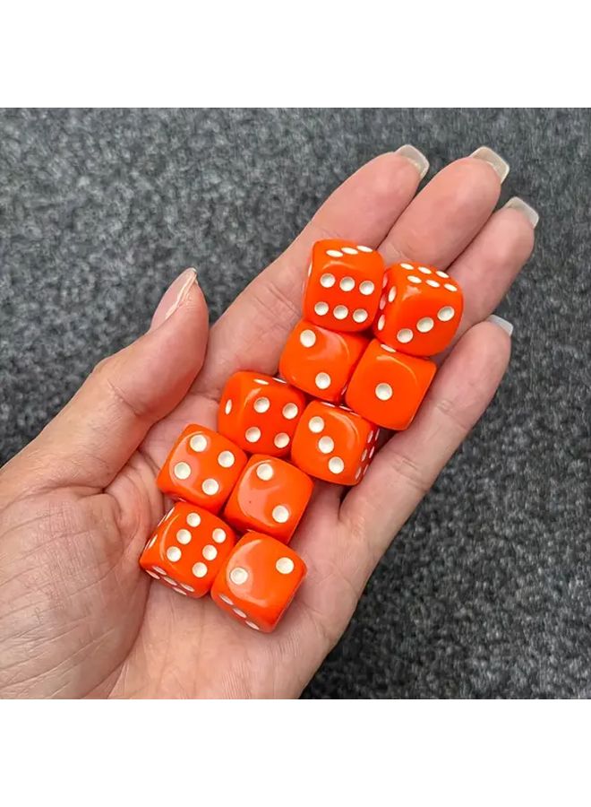 مجموعة النرد الأكريليك الأخضر بزوايا دائرية 20 قطعة 16 ملم ألوان غير شفافة للعبة الطاولة - Image 4