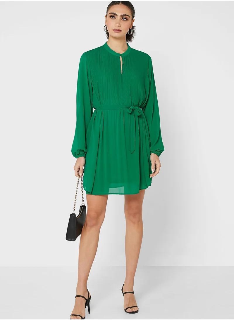 Jacqueline de Yong Key Hole Pleated Dress