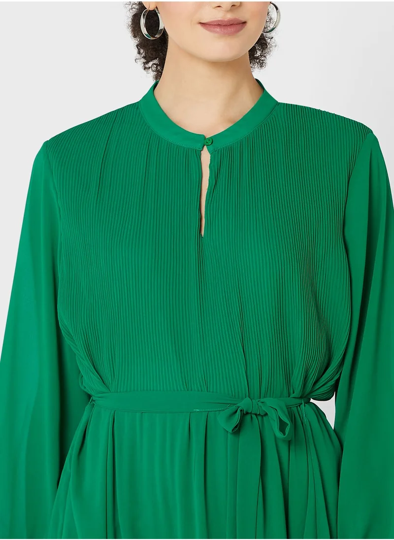 Jacqueline de Yong Key Hole Pleated Dress