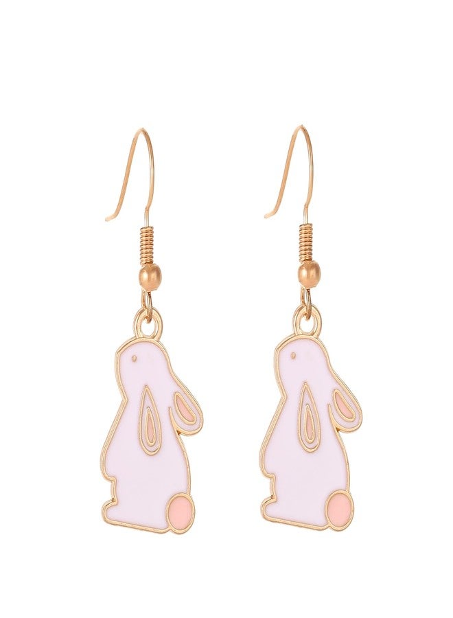 WanBigVa Easter Bunny Earrings for Women,Cute Rabbit Dangle Earrings Spring Holiday Party Jewelry - Image 1