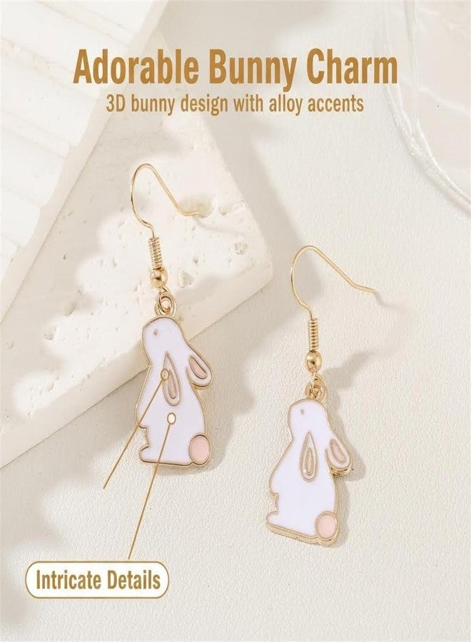 WanBigVa Easter Bunny Earrings for Women,Cute Rabbit Dangle Earrings Spring Holiday Party Jewelry - Image 2