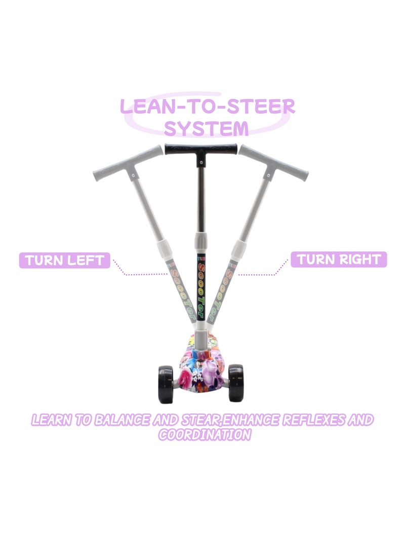 إيزي فيتشور سكوتر ركل للأطفال: تصميم سكوتر ركل للأطفال من إيزي فيوتشر: تصميم قابل للطي، مقبض قابل لضبط الارتفاع، عجلات LED، فرامل خلفية للأعمار من 3 إلى 8 سنواتقابل للطي، مقبض قابل لضبط الارتفاع، عجلات LED، فرامل خلفية للأعمار من 3 إلى 8 سنوات - Image 4