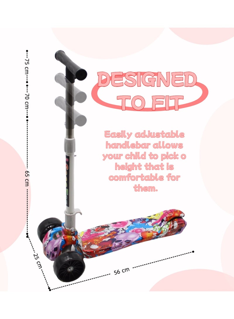 إيزي فيتشور سكوتر ركل للأطفال: تصميم سكوتر ركل للأطفال من إيزي فيوتشر: تصميم قابل للطي، مقبض قابل لضبط الارتفاع، عجلات LED، فرامل خلفية للأعمار من 3 إلى 8 سنواتقابل للطي، مقبض قابل لضبط الارتفاع، عجلات LED، فرامل خلفية للأعمار من 3 إلى 8 سنوات - Image 2