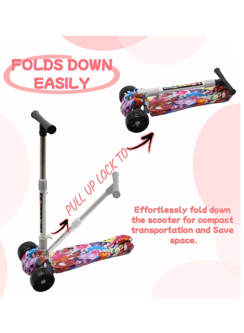 إيزي فيتشور سكوتر ركل للأطفال: تصميم سكوتر ركل للأطفال من إيزي فيوتشر: تصميم قابل للطي، مقبض قابل لضبط الارتفاع، عجلات LED، فرامل خلفية للأعمار من 3 إلى 8 سنواتقابل للطي، مقبض قابل لضبط الارتفاع، عجلات LED، فرامل خلفية للأعمار من 3 إلى 8 سنوات - Image 3