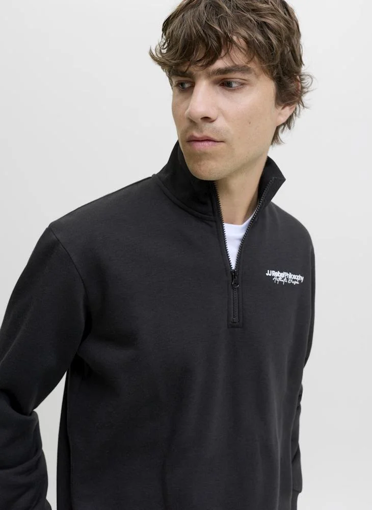 ج ج ريبل Bzack Half Zip Detailed Sweatshirt