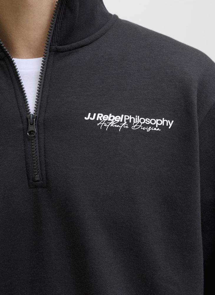 JJ Rebel Half Zip Detailed Sweatshirt - Image 4