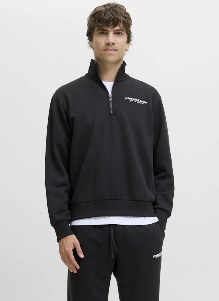 ج ج ريبل Bzack Half Zip Detailed Sweatshirt