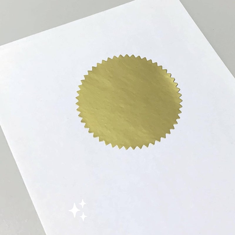TownStix 200 Pack Gold Foil Seal Stickers for Certificates  2 Diameter - Image 5