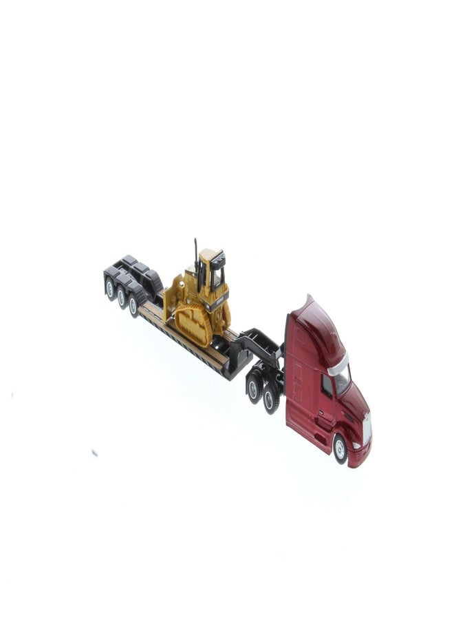 Diecast Masters | 1:87 Scale Peterbilt Model 579 UltraLoft Tandem Tractor with Lowboy Trailer and Cat D5M Dozer | Model 84419 - Image 5