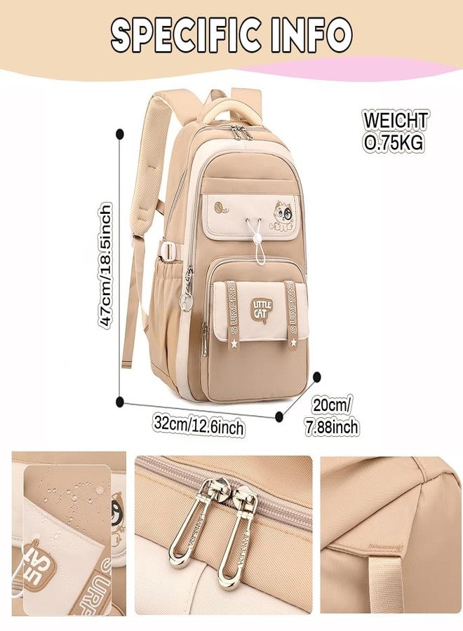 PALAY® School Bags for Girls Boys Cute Girls Backpack Teens Elementary School Backpacks Multi-Pocket Lightweight Daypacks Bookbags for Travel - Image 2