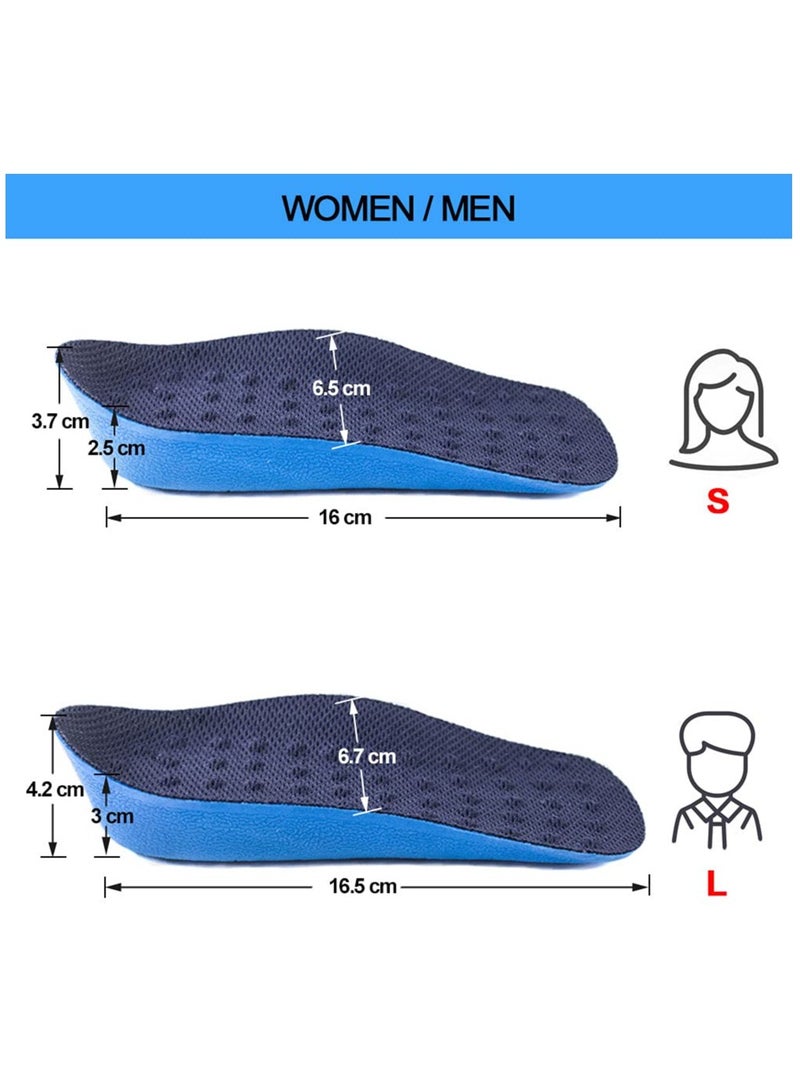 Zikra Height increasing Insole, Heightening Insole for Men, Arch Support Half-insert Shock-absorbing Heel Lift Pad for Men, Comfortable and Breathable Height-increasing Insole - Image 5