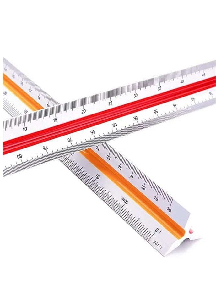 مسطرة مقياس معماري، مسطرة مثلثة لرسم مخططات الطلاب للمهندسين المعماريين - Image 1