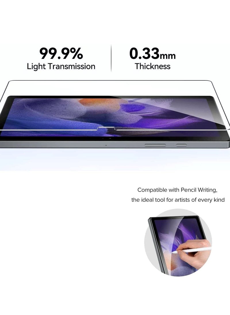 YoYoTech - Galaxy Tab A8 10.5 Clear Tempered Glass Screen Protector Bubble Free Installation 9H Hardness - Image 1
