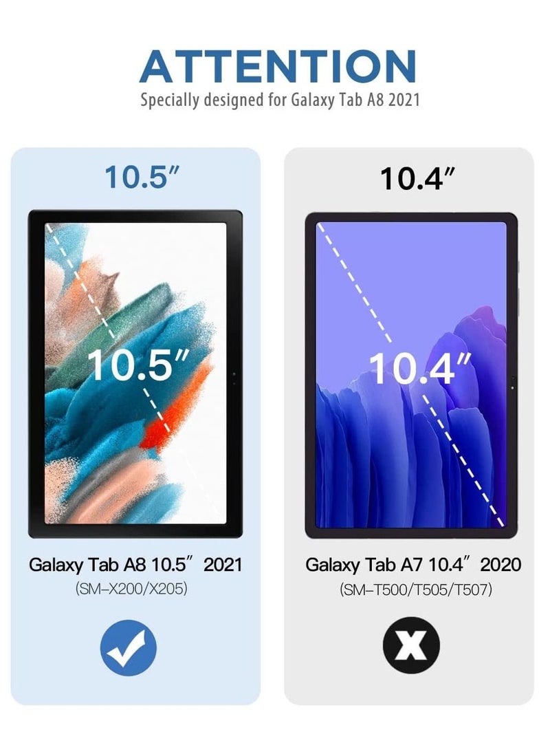 YoYoTech - Galaxy Tab A8 10.5 Clear Tempered Glass Screen Protector Bubble Free Installation 9H Hardness - Image 1