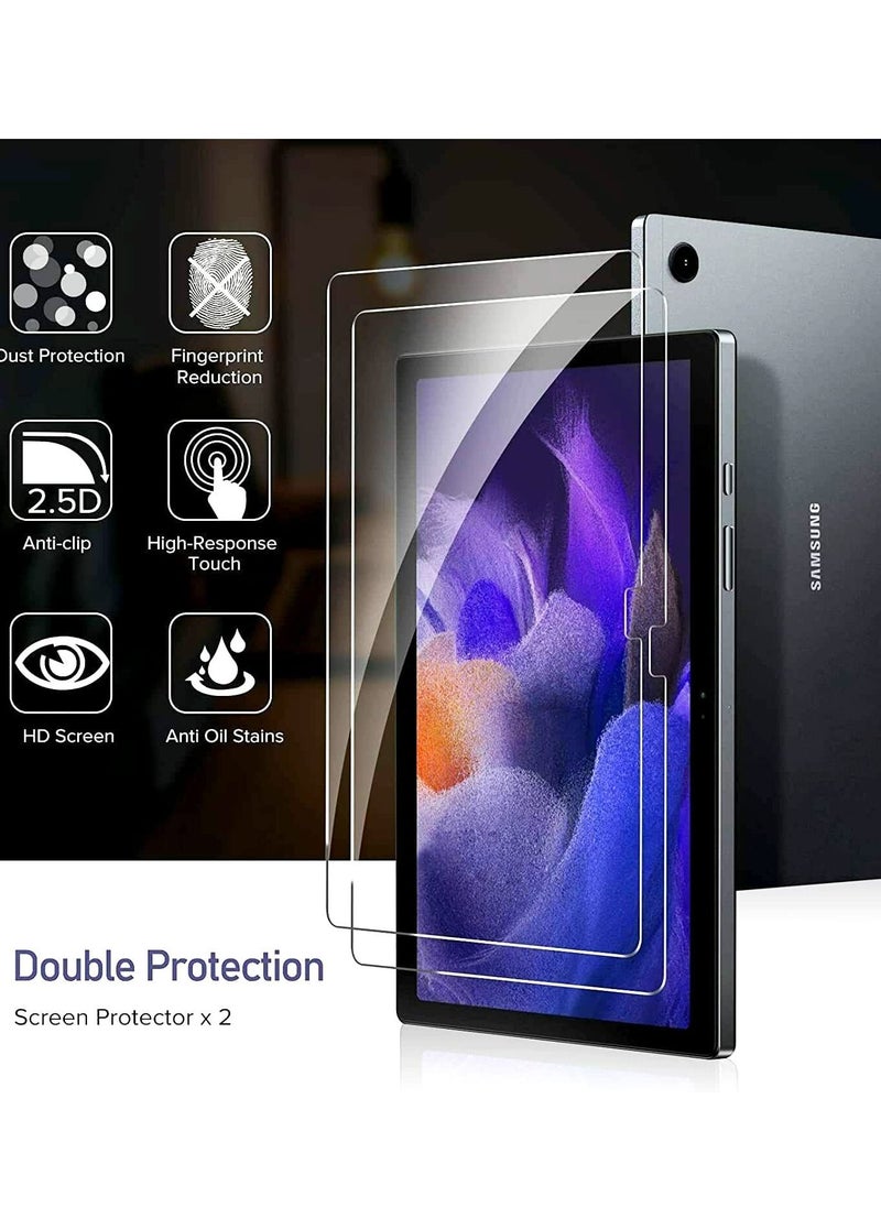 YoYoTech - Galaxy Tab A8 10.5 Clear Tempered Glass Screen Protector Bubble Free Installation 9H Hardness - Image 1
