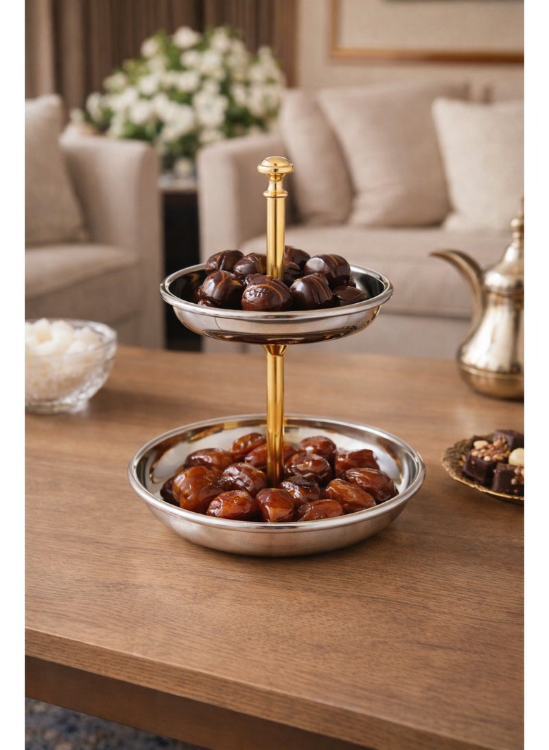السيف  ✨ حامل تقديم حلويات متعدد الطبقات فاخر – تصميم أنيق بلمسة ذهبية لعرض الضيافة بشكل راقٍ 🍬🍫 - Image 1