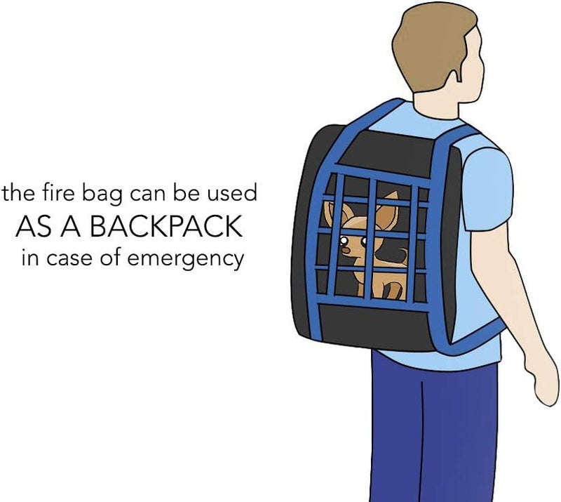 ISOP Fire Emergency Escape Bag for Pets up to 100 Pounds - Rope 50ft Incl. - Safety Equipment Carrier - Rapid Rescue Bag for Pets Animals (Large 28"x21"x14") - Life-saving Tool for Dogs, Cats - Rescue Sack - Image 5