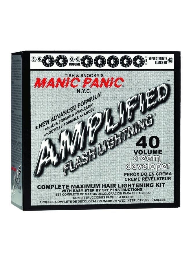 Manic Panic Amplified 40 Volume Cream Developer Hair Bleach Kit Flash Lightning 118ml - Image 1