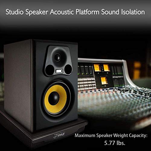 Pyle Speaker Isolation Pads 104 x 13 x 28 inches Acoustic Noise Isolation Platform Foam Riser Recoil Stabilizer with Rubber Base for Studio Monitor Subwoofer Loudspeaker PSIO6 - Image 3