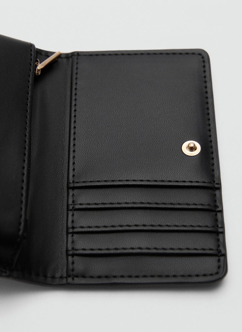 MANGO - Crocodile-Effect Purse - Image 1