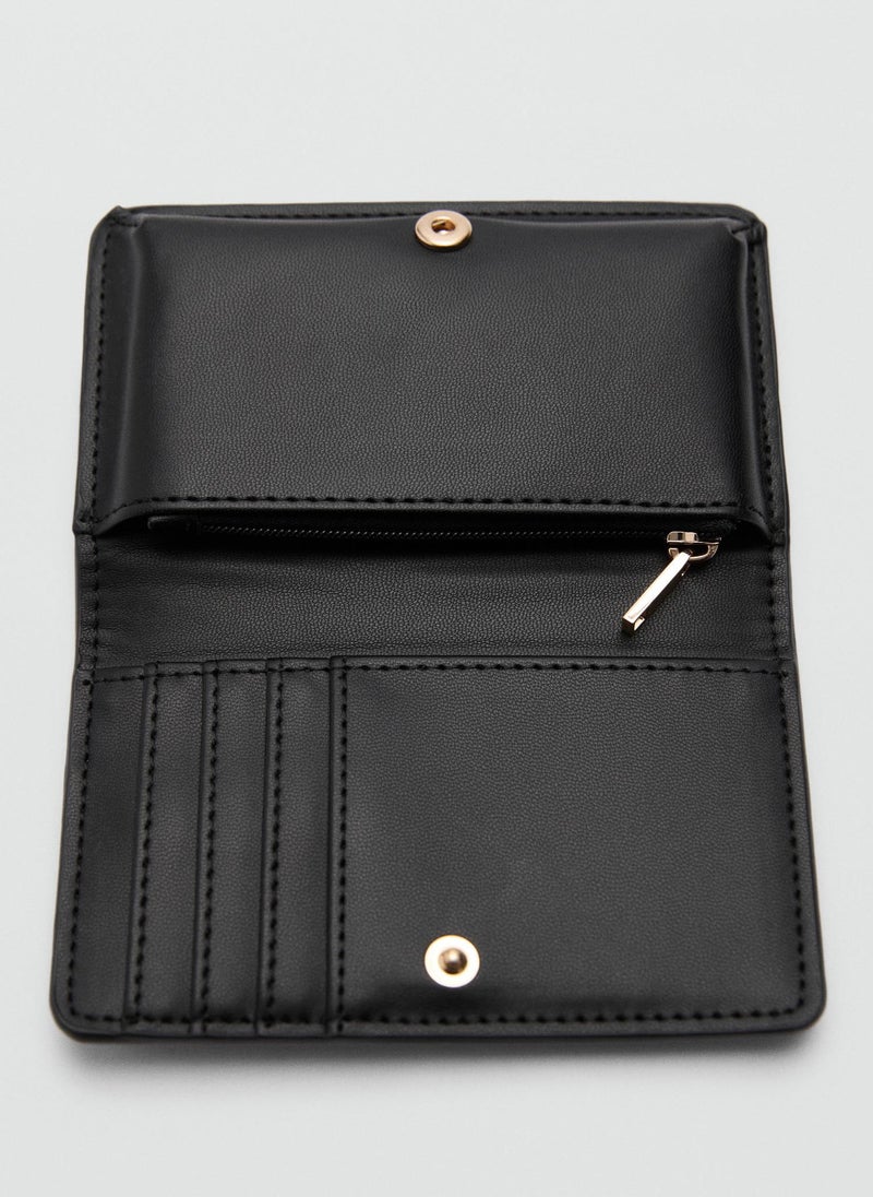 MANGO - Crocodile-Effect Purse - Image 1