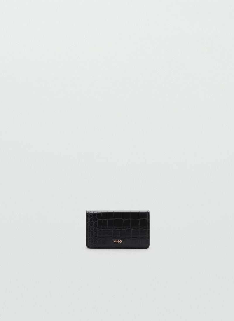 MANGO - Crocodile-Effect Purse - Image 1