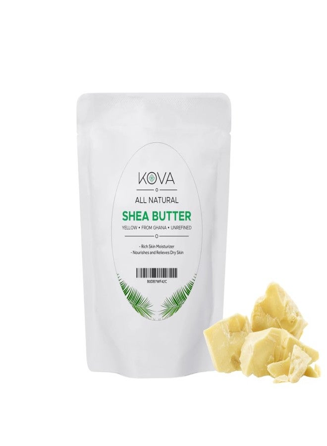 Kovafood Organic Raw Unrefined African Shea Butter- 100% Pure Natural, 1Lb- Yellow - Image 1