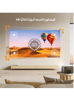 باينتيك جهاز عرض BYINTEK R90 Max Native Full HD 1920 * 1080p DLP، جهاز عرض ثلاثي الأبعاد مع تركيز تلقائي TOF وميكروفون، 2200 ANSI، Android 11.0، دعم 4K، للسينما المنزلية/KTV/الأعمال/الألعاب/PowerPoint  - Image 4