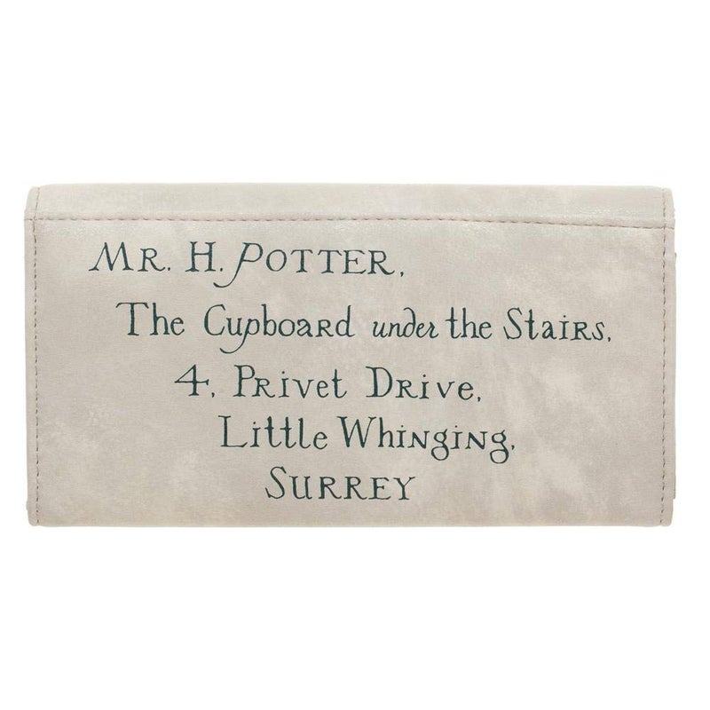 Bioworld Hogwarts Letter w/Crest Seal One Size Fits Most Faux Leather Wallet - Image 2
