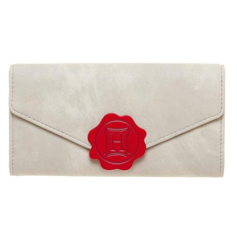Bioworld Hogwarts Letter w/Crest Seal One Size Fits Most Faux Leather Wallet - Image 1