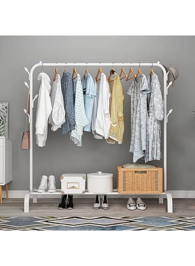 ALMUFARREJ Clothes Organizer And Holder Metal Stand White - Image 1
