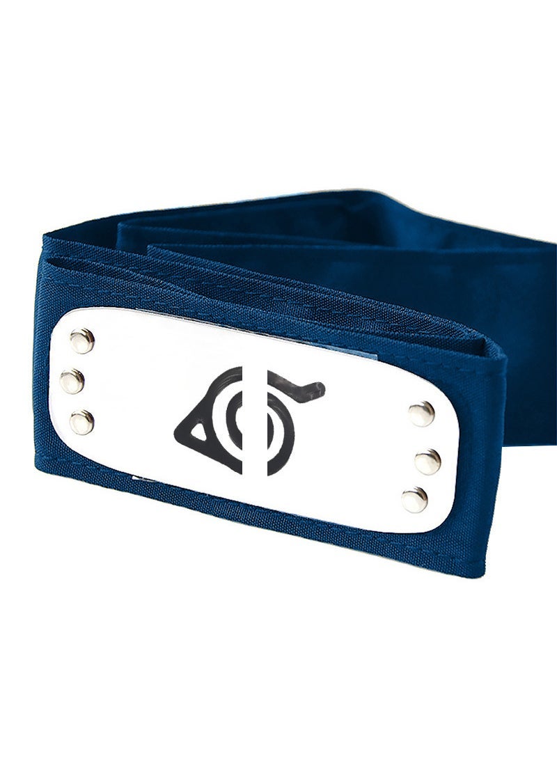 Generic Naruto Headband Cosplay Anime Ninja Accessory Blue Wooden Leaf Head with Lining PP Bag Packaging 