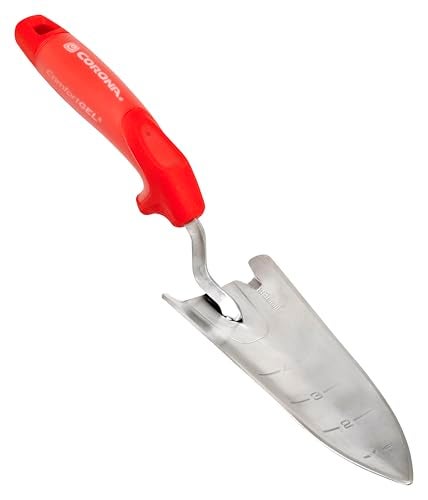Corona CT 3314 Premium Stainless Steel ComfortGEL Garden Trowel, 13.5" Overall Length, Handle Length 7", Red - Image 1