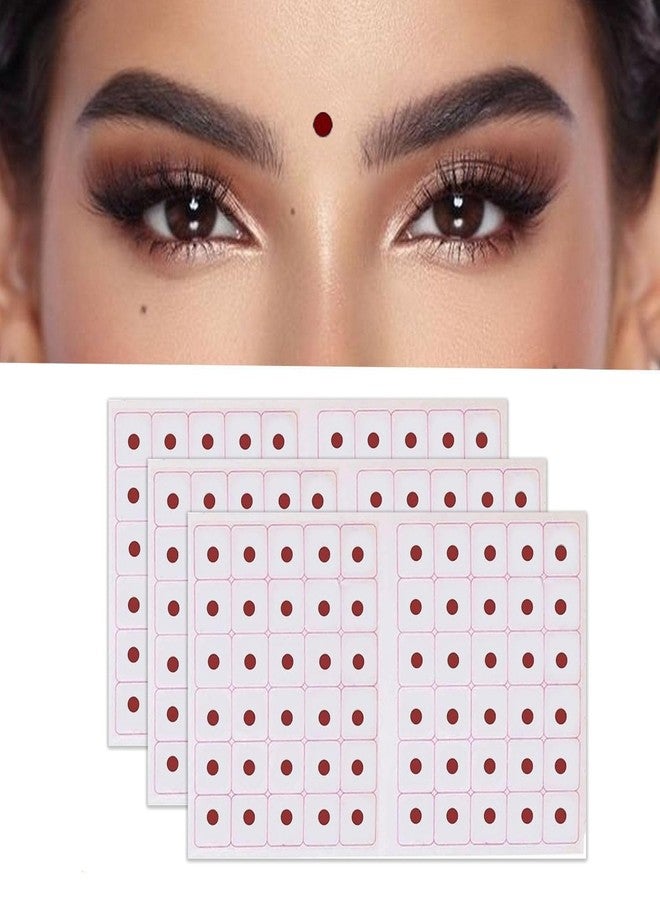 Vama Fashions Velvet Maroon Round Plain Bindis Kumkum Sticker Bindi for Girls & Women (Size 5mm,Pack of 180 Bindis) - Image 2