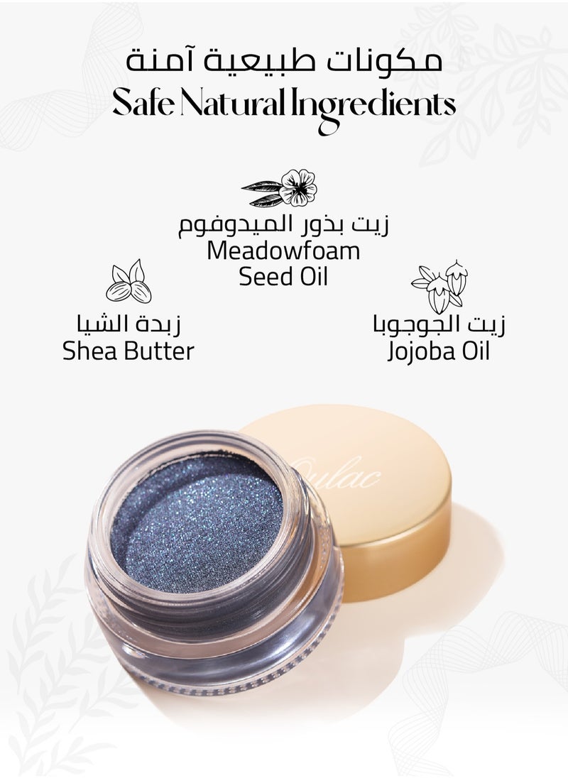Shimmering Glitter Cream Eyeshadow - Blendable & Wrinkle-Free, Long-Lasting 12+ Hours, Waterproof, Sweatproof & Vegan 6g - Total Eclipse - 06