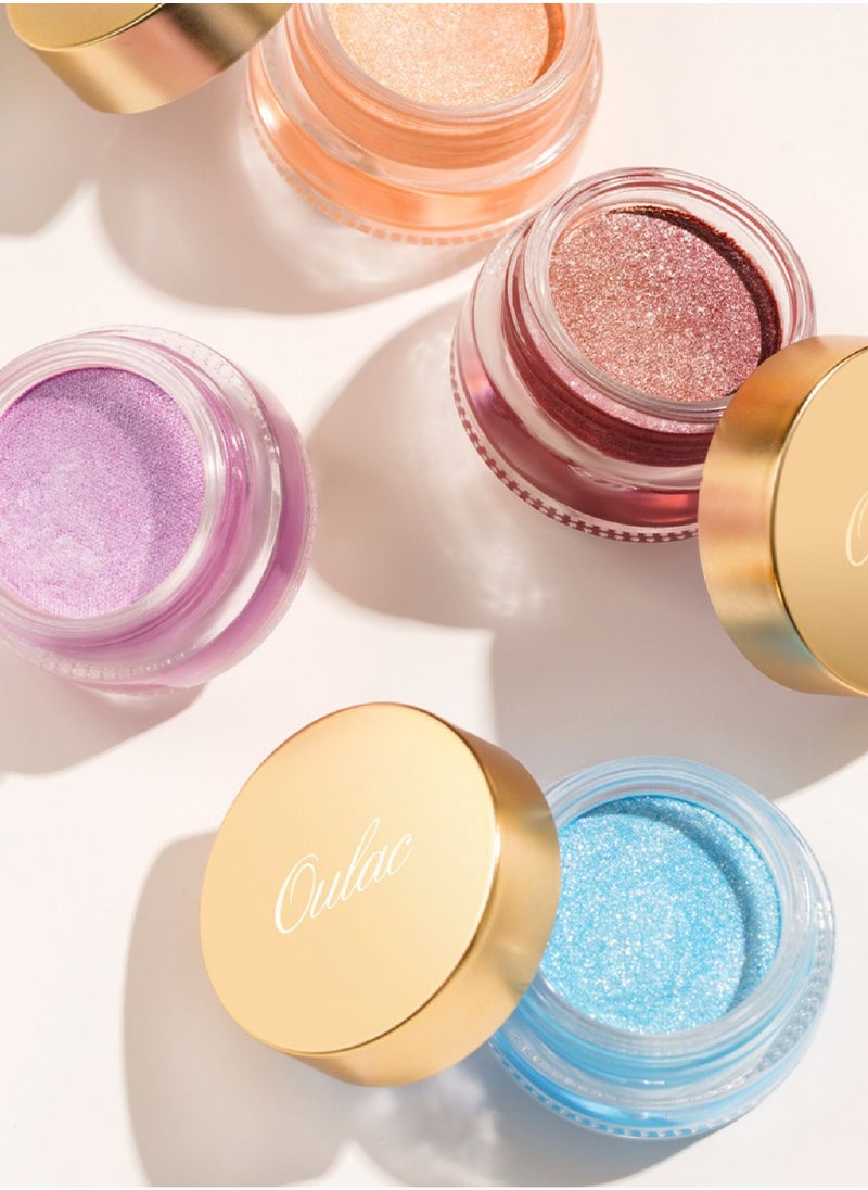 Shimmering Glitter Cream Eyeshadow - Blendable & Wrinkle-Free, Long-Lasting 12+ Hours, Waterproof, Sweatproof & Vegan 6g - Total Eclipse - 06