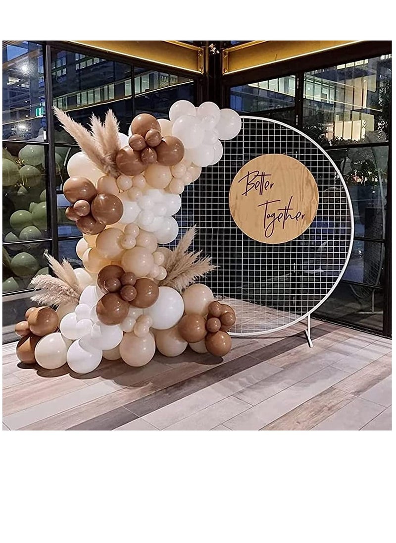 Soofam 122 Piece  Brown Balloon Garland Kit Balloon Arch Kit with Retro Coffee,Blush,White,Grey Balloons for Different Sizes Coffee Wedding Wild Themes  - Image 3